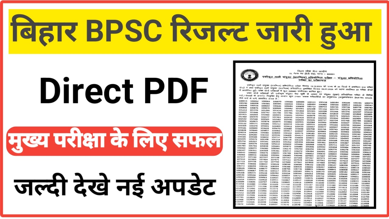 BPSC 70th Result